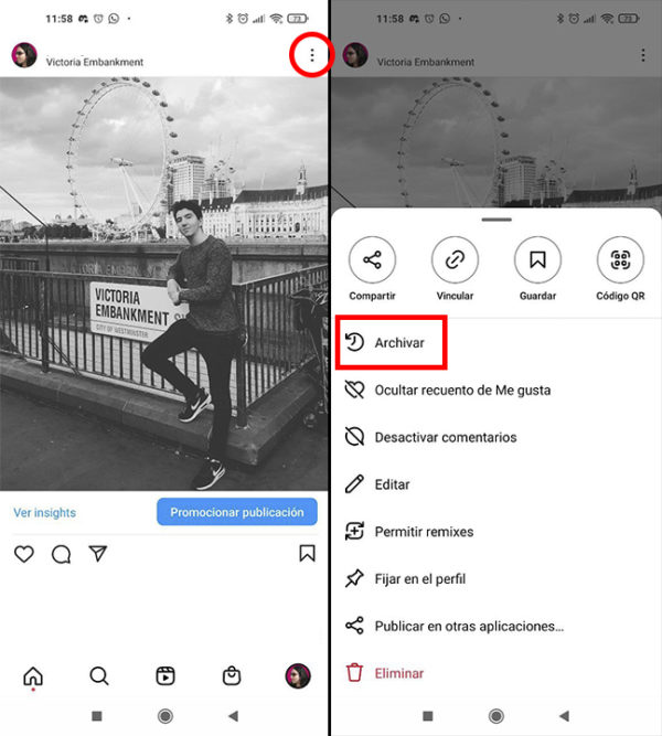 Cómo ocultar fotos en Instagram sin borrarlas 2023