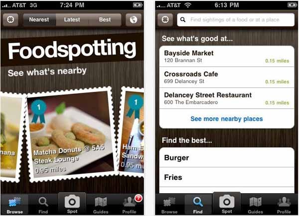 Foodspotting, una guí­a visual de comida en iPhone y móviles Android