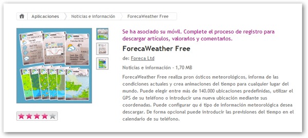 ForecaWeather Free, toda la información sobre el tiempo en tu móvil Nokia