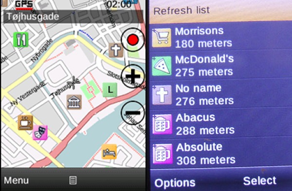 META friend locator, una red social con mapas y lugares de interés para los móviles Nokia