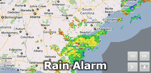 Alarma de Lluvia, recibe alertas de lluvia en tu móvil Android y iPhone con esta aplicación