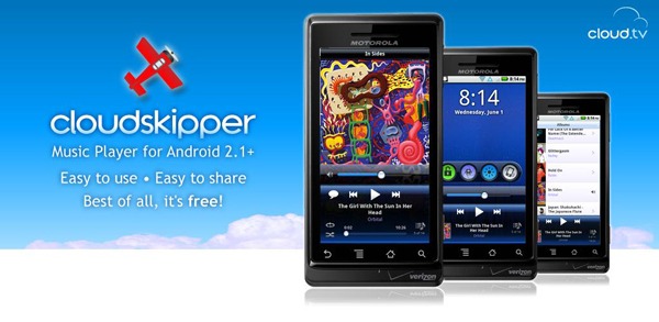 Cloudskipper Music Player, un reproductor de música con pantalla de bloqueo para Android