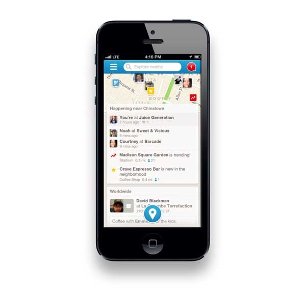Foursquare apuesta por la búsqueda de lugares en iPhone