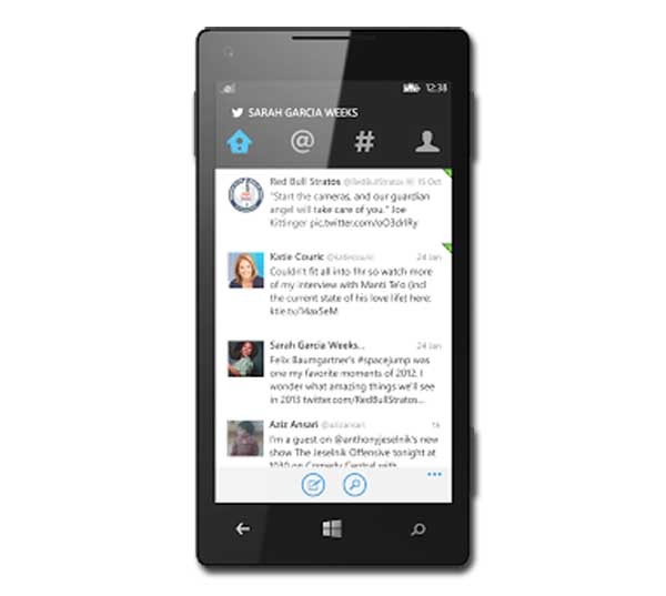 La app de Twitter agota los datos de Internet en los Windows Phone