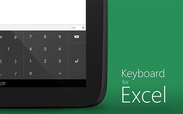Keyboard for Excel, el teclado numérico de Microsoft para tabletas Android