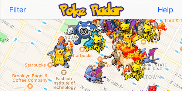 Poke Radar, la app para iOS que te dice dónde encontrar Pokémon raros