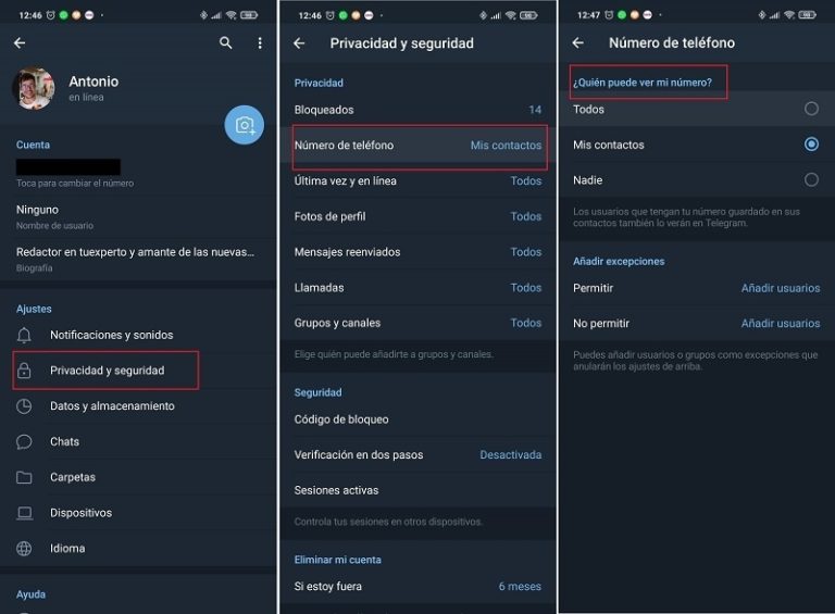 numeros de telefono para telegram