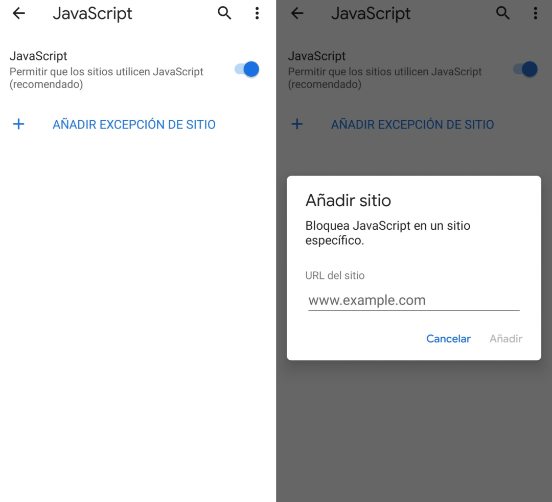 ️ Cómo bloquear una página en Google Chrome Android