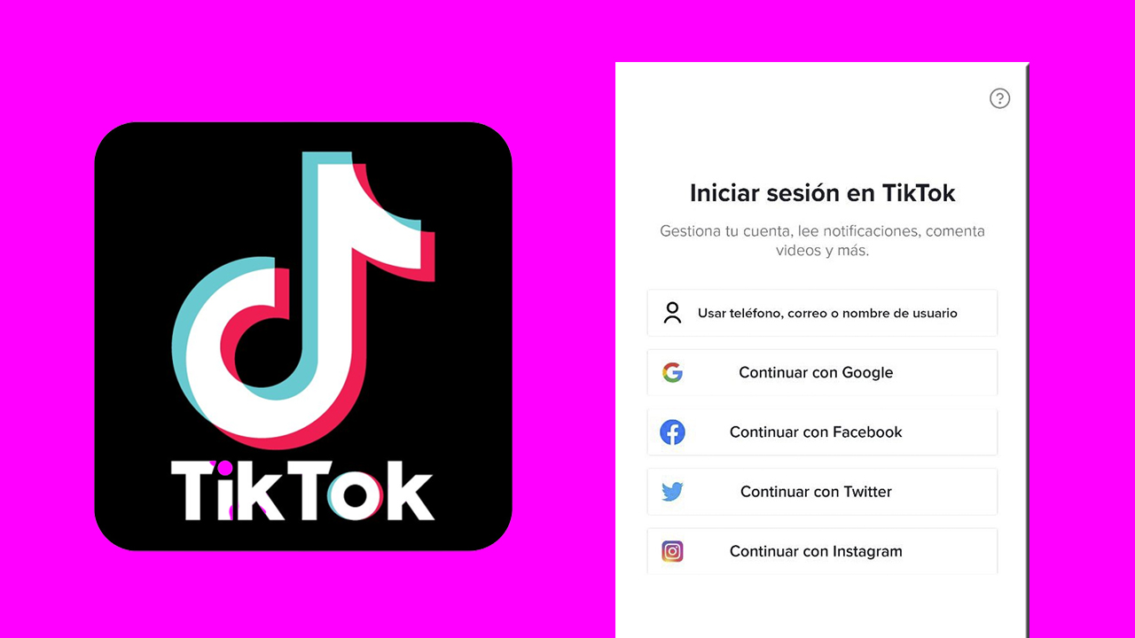 Cómo iniciar sesión o hacer login en TikTok